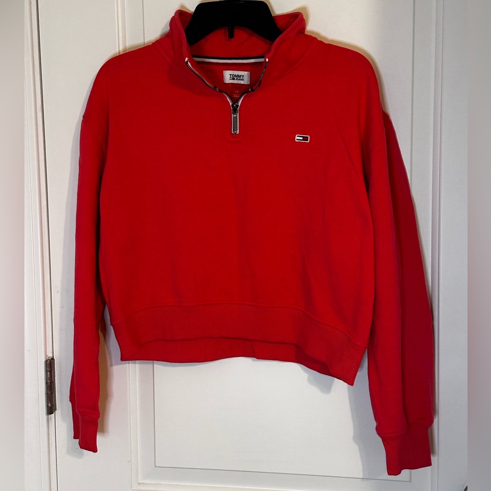 Tommy Hilfiger Women's Red Pullover Sweatshirt